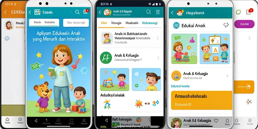 Antarmuka aplikasi 55RP yang interaktif dan edukatif.