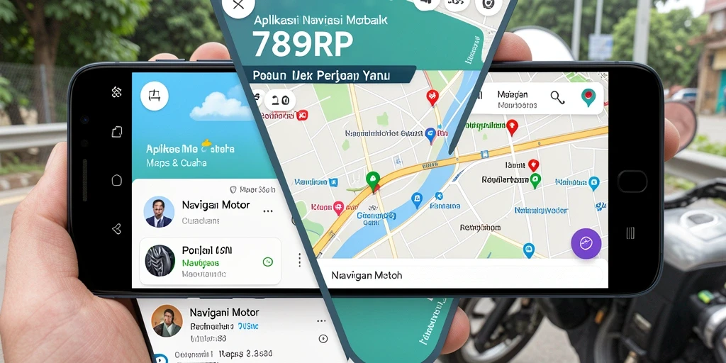 Antarmuka aplikasi 789RP yang intuitif untuk Navigasi Motor.