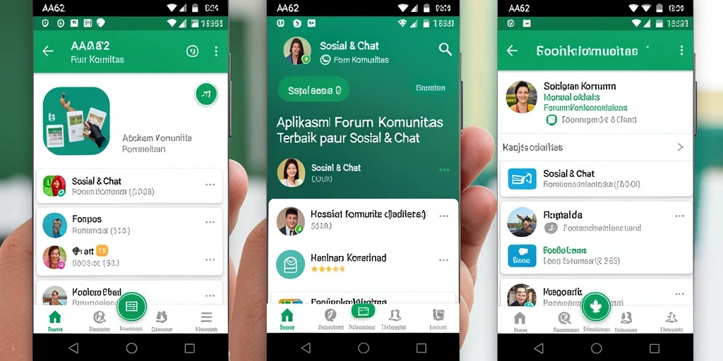 Antarmuka pengguna <strong>AA62</strong> yang menarik dan interaktif untuk Forum Komunitas.
