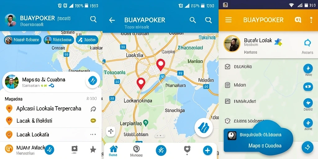 Antarmuka BUAYAPOKER dengan fitur lacak lokasi yang intuitif.
