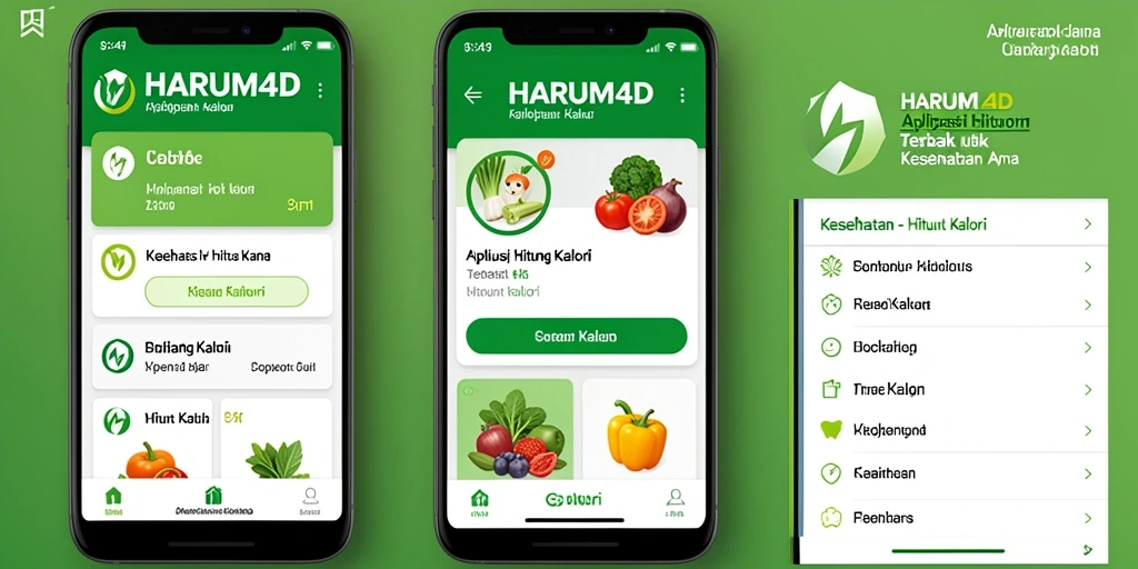 Tampilan antarmuka aplikasi HARUM4D yang intuitif untuk menghitung kalori dengan mudah.