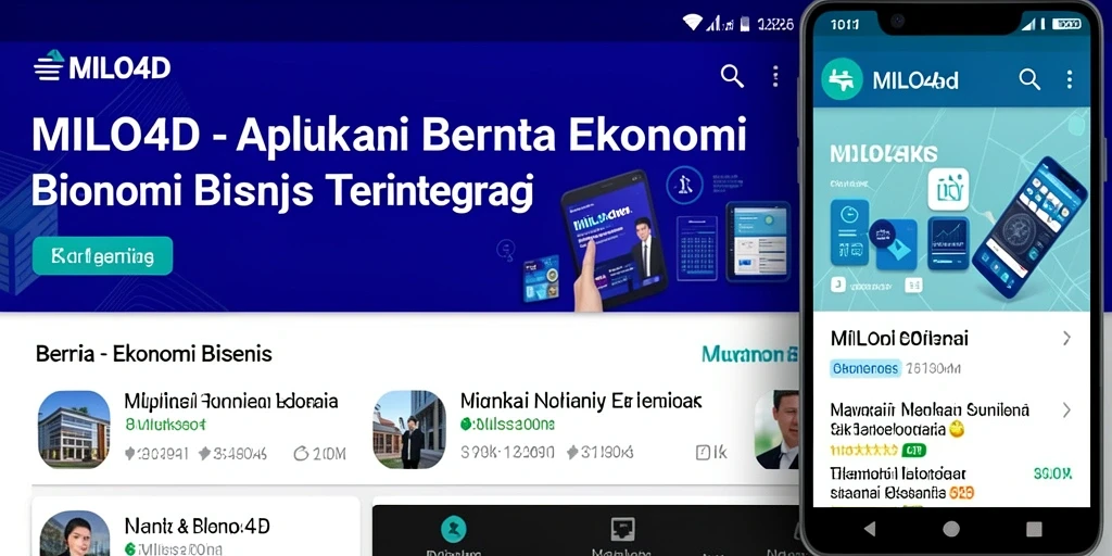 Antarmuka pengguna MILO4D yang intuitif untuk berita ekonomi bisnis.