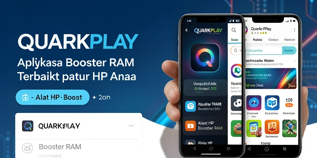Antarmuka utama QUARKPLAY dengan fungsi optimasi RAM.