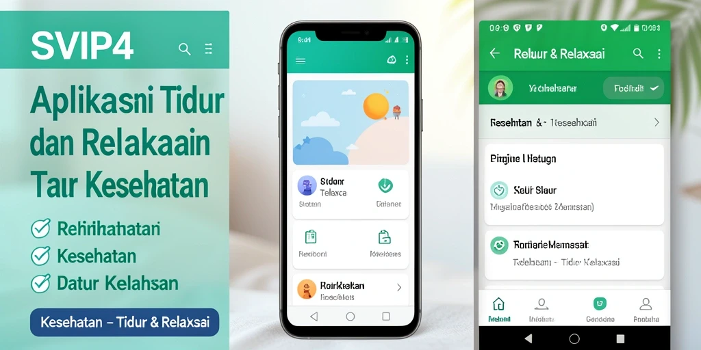 Antarmuka intuitif SVIP4 untuk tidur dan relaksasi yang nyaman.