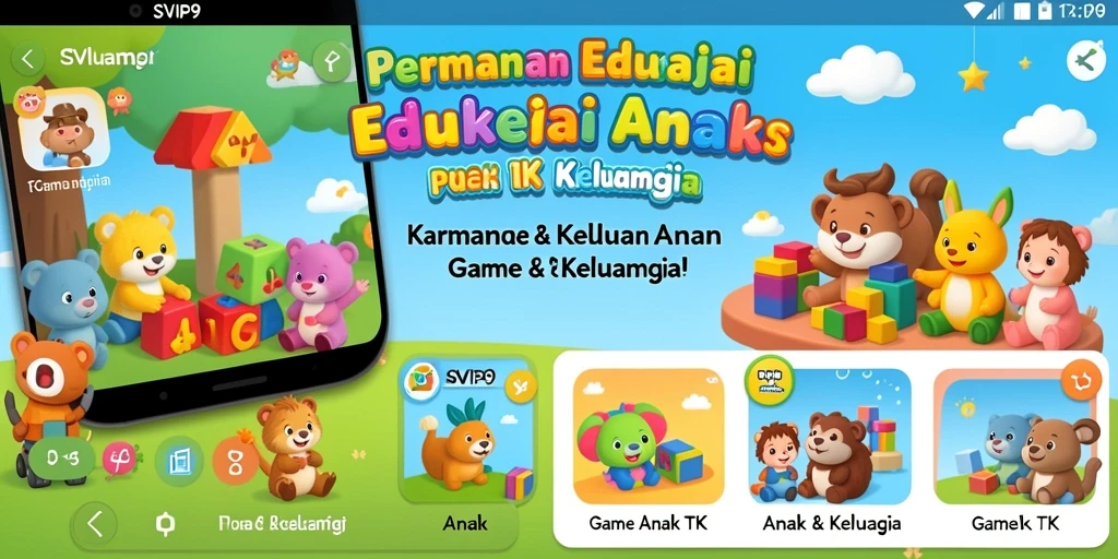 Tampilan antarmuka permainan edukatif anak yang menarik di SVIP9.